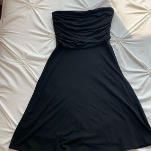Ann Taylor strapless black jersey dress